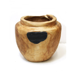 Wazon Misa Świecznik z drewna egzotycznego 23x26cm